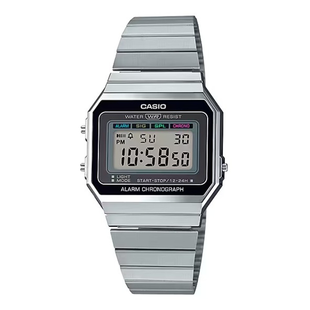 Casio A700W-1A Retro Digital Stainless Steel Watch